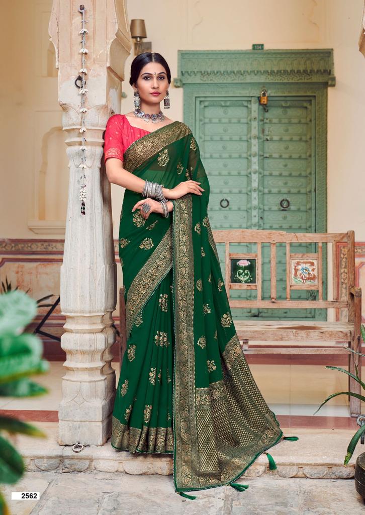 Kashvi Nadia Fancy Wear Designer Georgette With Antique copper Zari Saree Collection 